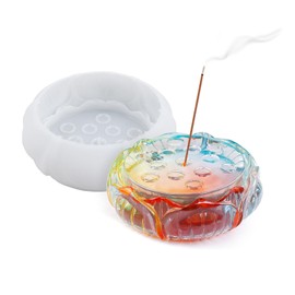 EINCORN Resin Molds for Crafts Beautiful Incenses Holders with Hole Silicone Mold Sticks Ashes Catcher Mold for Craft, 118x40mm, as the picture shows