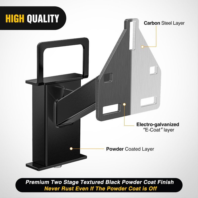 Nilight Spare Tire Carrier Mount Stake Pocket Boat 3-Nuts Trailer