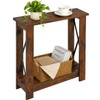 ZEXVIDA Slim Side Table, 6.6 Inch Ultra Narrow End Table
