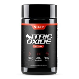 Snap Supplements Suplemento de xido ntrico con L-arginina para apoyar la energa, recuperacin rpida, salud cardaca, crecimiento muscular y circulacin, 