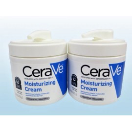 CERAVE MOISTURIZING CREAM FACE & BODY W/ PUMP NORMAL TO DRY SKIN 16OZ NWOB 2PCS