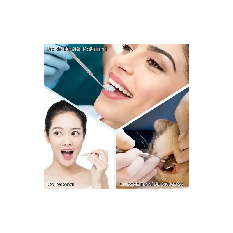 Herramienta Limpieza Dental Acero Quita Sarro 9 Piezas Kit