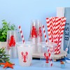 50Pcs 12 Oz Crawfish Plastic Cups with Lids & Straws