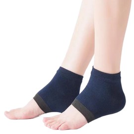 Standard color combination heel crack care half socks navy, 30g, 1 piece, 2 pieces / 스테디얼 배색 뒷꿈치 갈라짐 케어 반양말 네이비, 30g, 1개, 2개입