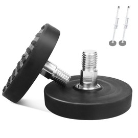 Ladder Leveler Rubber Feet for Type I,II and IA Extensions, Replacement Rubber Feet fit for Ladder Stabilizer Legs with Anti-Slip Threaded (1 Pair)