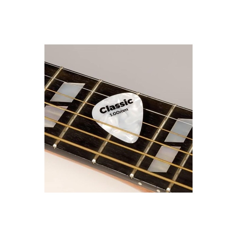 D'Addario Accessories Paquete de Plumillas para Guitarra 10 pack Pearl