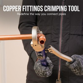 BANCHEE Hydraulic Copper Tube Fittings Crimping Tool with 1/2,3/4 and 1-inch Jaw for ProPress Copper Fitting Pipe Reparing tools (BC-1632)