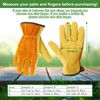 Leather Work Garden Gloves for Men & Women，Safety Work Gloves