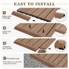 Ripeng Teak 12 Pack Wood Deck Tile Edge Trim Set