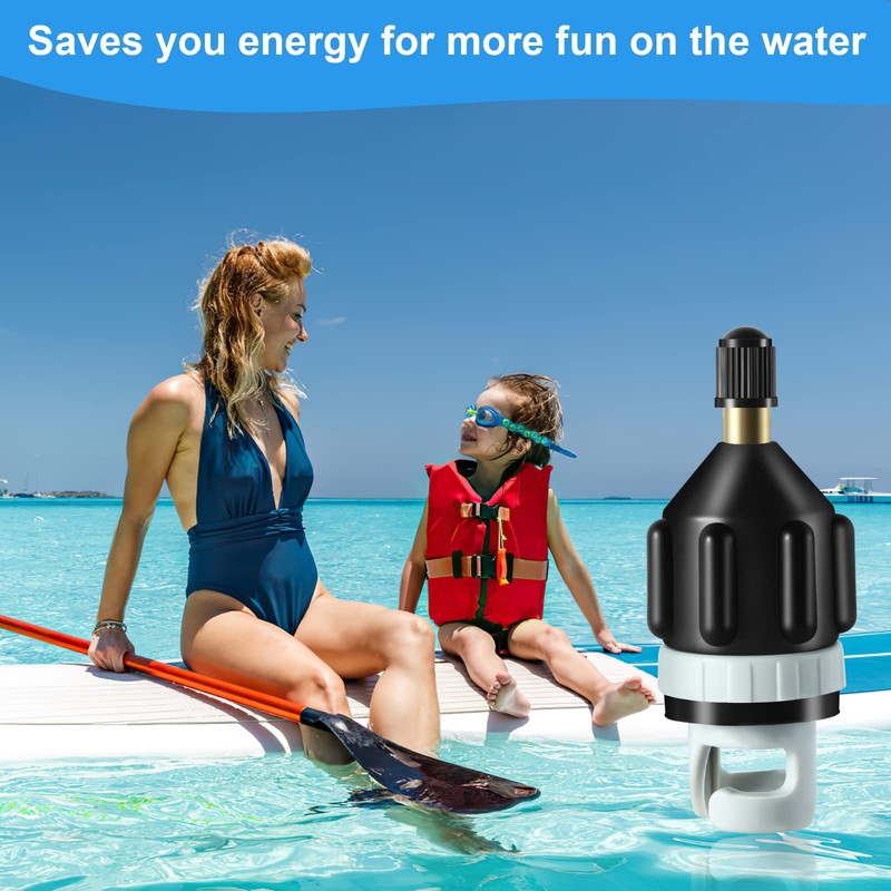 2Pcs Inflatable Boat SUP Pump Adapter, Premium Conventional Air Adapter,
