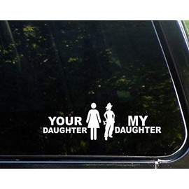 Diamond Graphics Your Daughter/My Daughter Firefighter (8-3/4" x 2-3/4") Die Cut Decal Bumper Sticker for Windows, Cars, Trucks, Laptops, Etc.