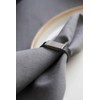 Bitz Napkin Rings Napkin Holder Set of 4, 12145, Gray