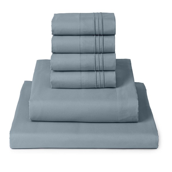 Mellanni Full Sheet Set - 6-Piece Iconic Collection Bedding, (Including