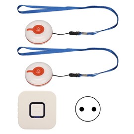 Elderly Monitoring Call Button 4 Gear Volume Adjustment Wireless ABS Caregiver Pager 100‑240V EU Plug