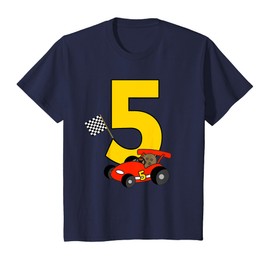Kids 5 Year Olds Birthday Toy Racing Car Little Boys T Shirt