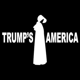 Trumps America Handmaid President Sticker Decal Notebook Car Laptop 5.5"x4.5" (White)