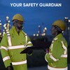 TICONN Reflective Rain Coat, Waterproof Hi Vis Safety Rain Jacket,