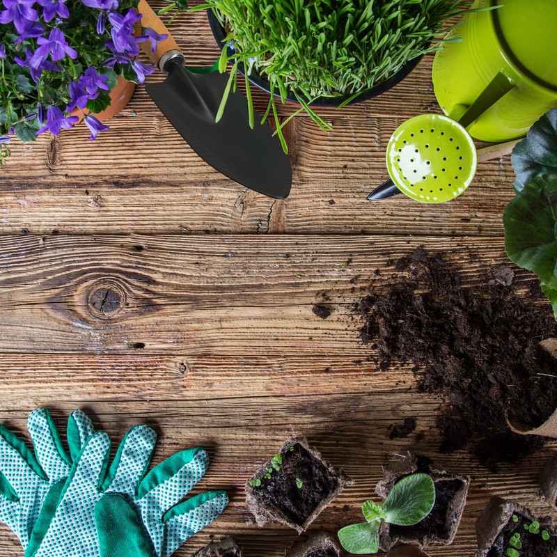 Gartenwerkzeug Set 7-TLG. Gartengeräte mit Aufbewahrungstasche, Garten Werkzeuge mit Blumenschere,
