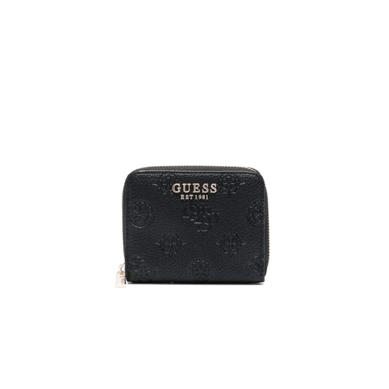 GUESS Women's Cresidia SLG Small Zip Around Wallet, Black, One