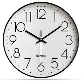 Delgeo Wanduhr Silber, Moderne Wanduhr Dekoration,Wanduhr Ohne Tickenstille,Wanduhr für Dekoratives Haus/Büro/Küche