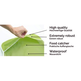 ZOLLNER Bib for Adults, 65 x 39 cm, Many Colours, 236, Green