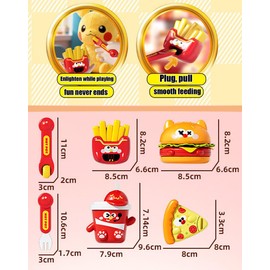 Hamburger Set Pretend Play Toy for Kids, Feed Rice, Stress Relief, Kids Play Food, Doll Cosplay, Role Play Toy for Boys, Girls, Birthday, Event Gift, 6 Years Old and Up