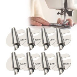 365Home 8-Pack Universal Sewing Rolled Hemmer Foot (3-10MM), Rolled Hem Pressure Foot for Sewing Machine, Precision Edge Stitcher-Rolled Hemmer Foot, Sewing Accessories & Tools
