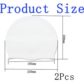 2 Pcs White Swimming Cap Unisex Swimming Cap Swim Caps for Women Comfortable and Durable Swim Hats White Swimming Cap Swimming Headband Stretchable Swimming Cap ﻿