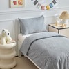 DuShow Cot Bed Duvet Cover Set, Cotton, Grey Line, Toddler
