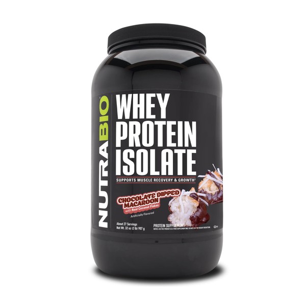 NutraBio NutraBio Whey Protein Powder Isolate Supplement ?C 25g of