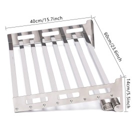 CNCEST Wall Mount Microwave Oven Shelf Kitchen Item Storage Bracket W/12Hooks Stainless