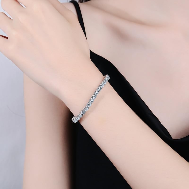 [3MNSCD] 7" 3 Color Gold Plated Tennis Bracelet Women Jewelry