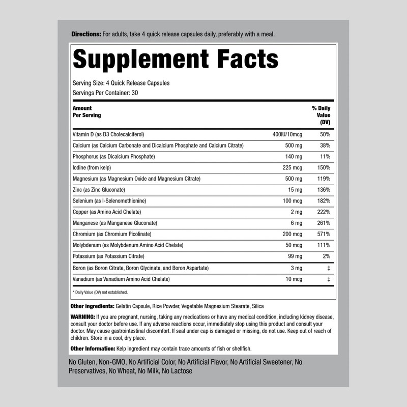 Piping Rock Piping Rock Mega Multi Mineral Chelated Supplement |