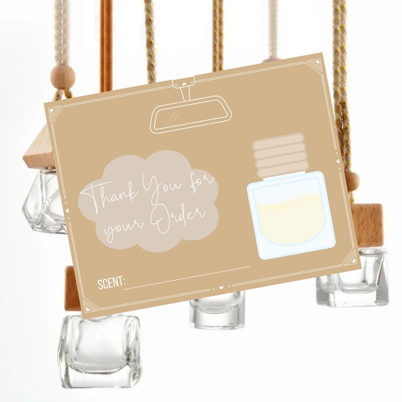 Car Diffuser Care Instruction Cards | 50 pk 4.25x5.5” Postcard