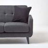HOMESCAPES - 100% Cotton Plain Black Cushion Cover- 45 x