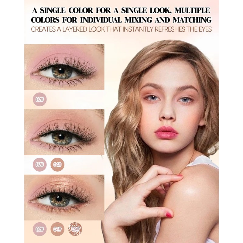 Matte Single Eyeshadow Palette,Nude Brown Smooth Ultra-Fine Eye Shadow Powder