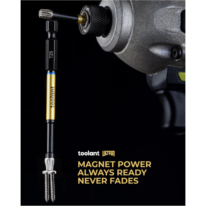 toolant T25 2" Impact Torx Bits, 1/4" Hex, S2 Steel,