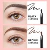 Docolor Eyebrow Pencil Waterproof with Eyelash Brush Pack of 2