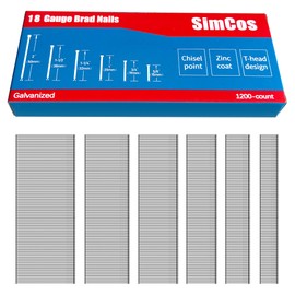 18 Gauge Brad Nails 2",1-1/2",1-1/4", 1",3/4",5/8",1200-Pack