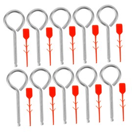 Yardenfun 10pcs Fire Extinguisher Latch Fire Equipment Pull Pin Fire Extinguisher Replacement Pull Pins Fire Equipment Lock Pin Fire Safety Accessory Replacement Lock Pin Iron Plastic Metal