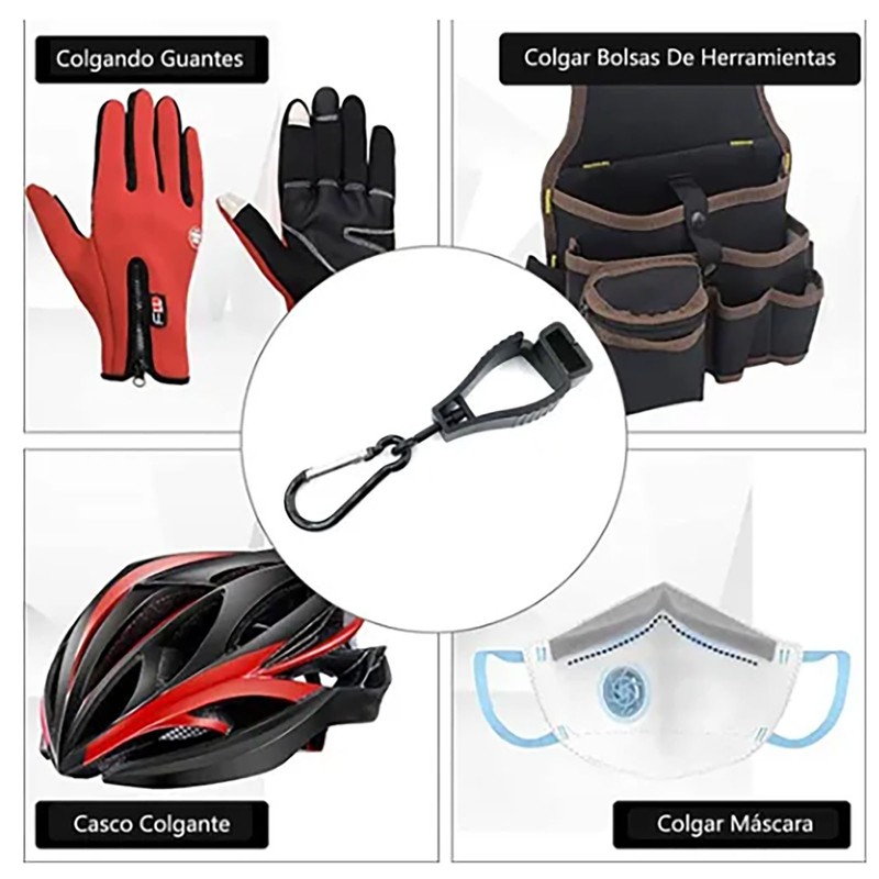 10PCS Work Glove Holders Black Plastic Easy Clean Portable Reusable