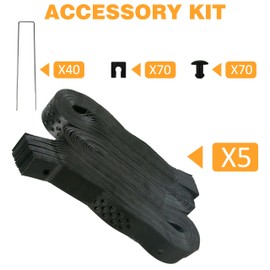 Sunnyglade 2" Thick Ground Grid 68 x 4 FT, Gravel Retainer 1880 LBS Per Sq ft, Geo Grid Driveway Stabilization for DIY Patio Walkway Driving RV Parking Slopes and Garden (Black, 4 x 68 FT)