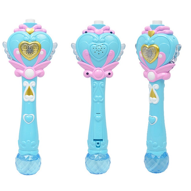 Fairy Bubble Wand Blower Musical Light Up Bubbles Toy for