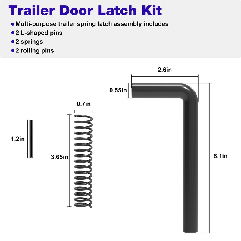Trailer Gate Spring Latch Kit 819t for Carry-On Utility Trailers,Trailer