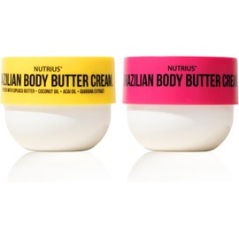 Nutrius Brazilian Body Butter Cream - Coco + Berry Bliss (2 x 6 FL OZ)