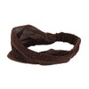 axy HB4A Vintage Headband with Glitter Threads Headband Hairband (Brown)