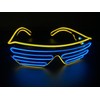 Party Wire Shutter Shade Style EL Wire Blue In Yellow