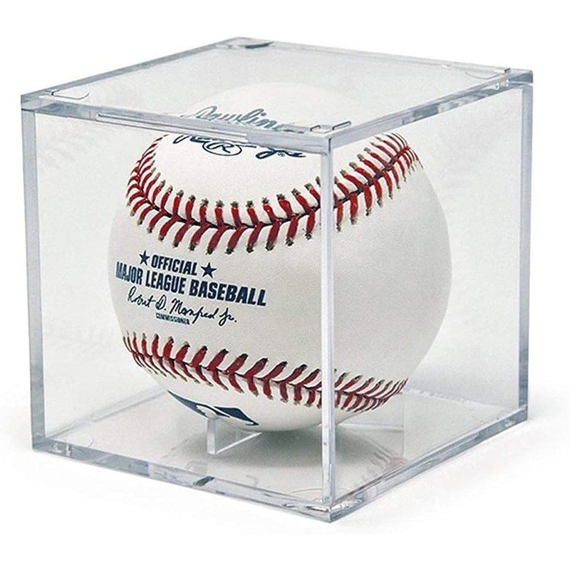 Acrylic Baseball Display Case, UV Protection, For Hard/Soft Balls, Collection