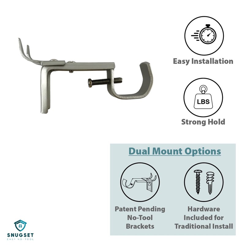 SNUGSET Universal Brackets Nickel, Set of 3