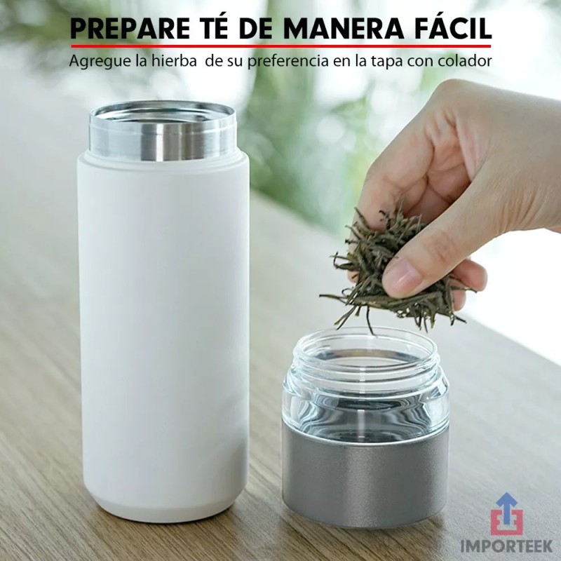 Importeek 10pz Termo Digital Lector Temperatura Acero Filtro Te 480ml